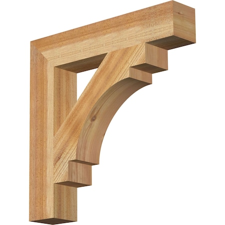 Ekena Millwork Merced Block Rough Sawn Bracket, Western Red Cedar, 4"W x 22"D x 22"H BKT04X22X22MRC05RWR